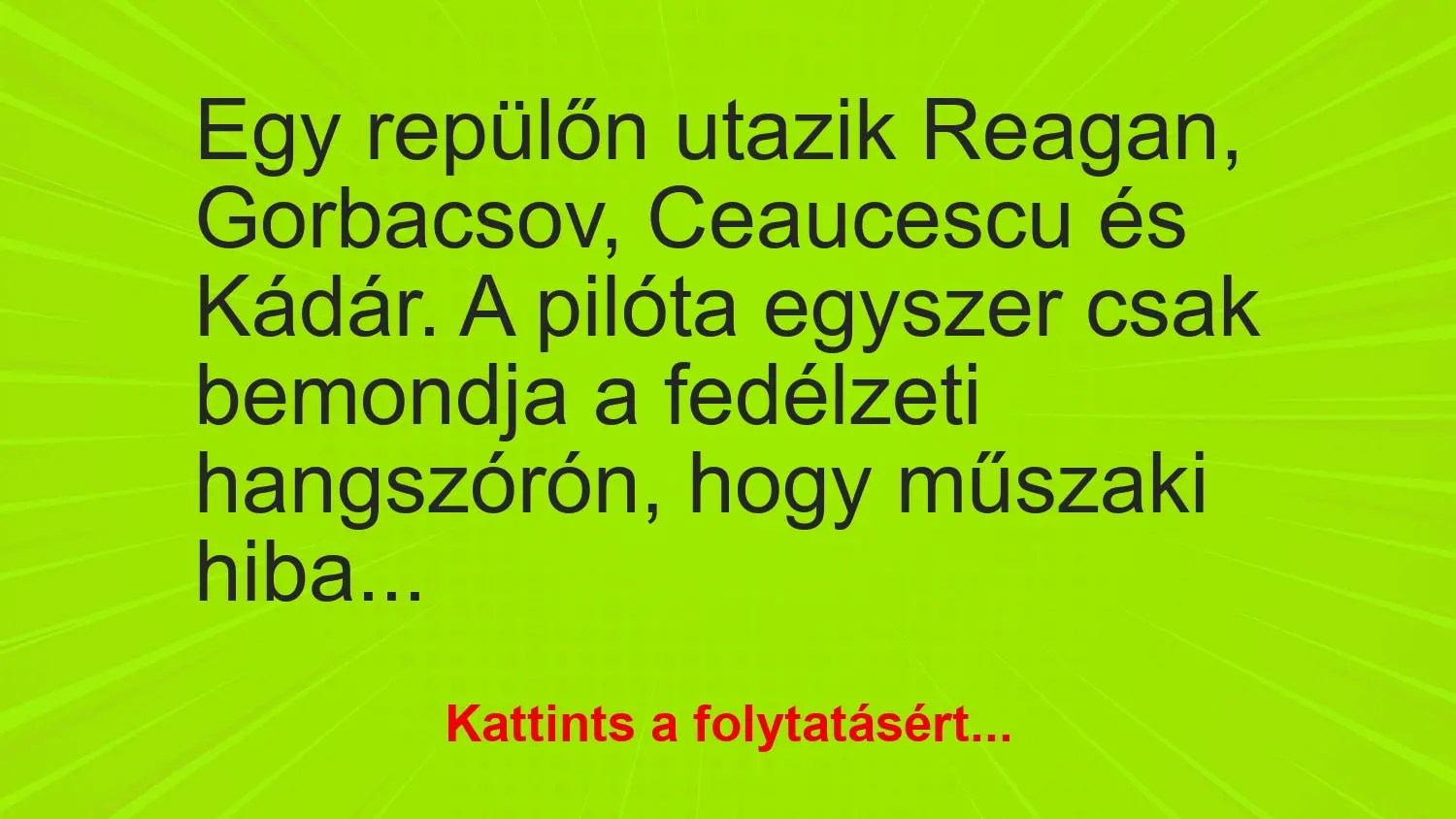 vicc egy repulon utazik