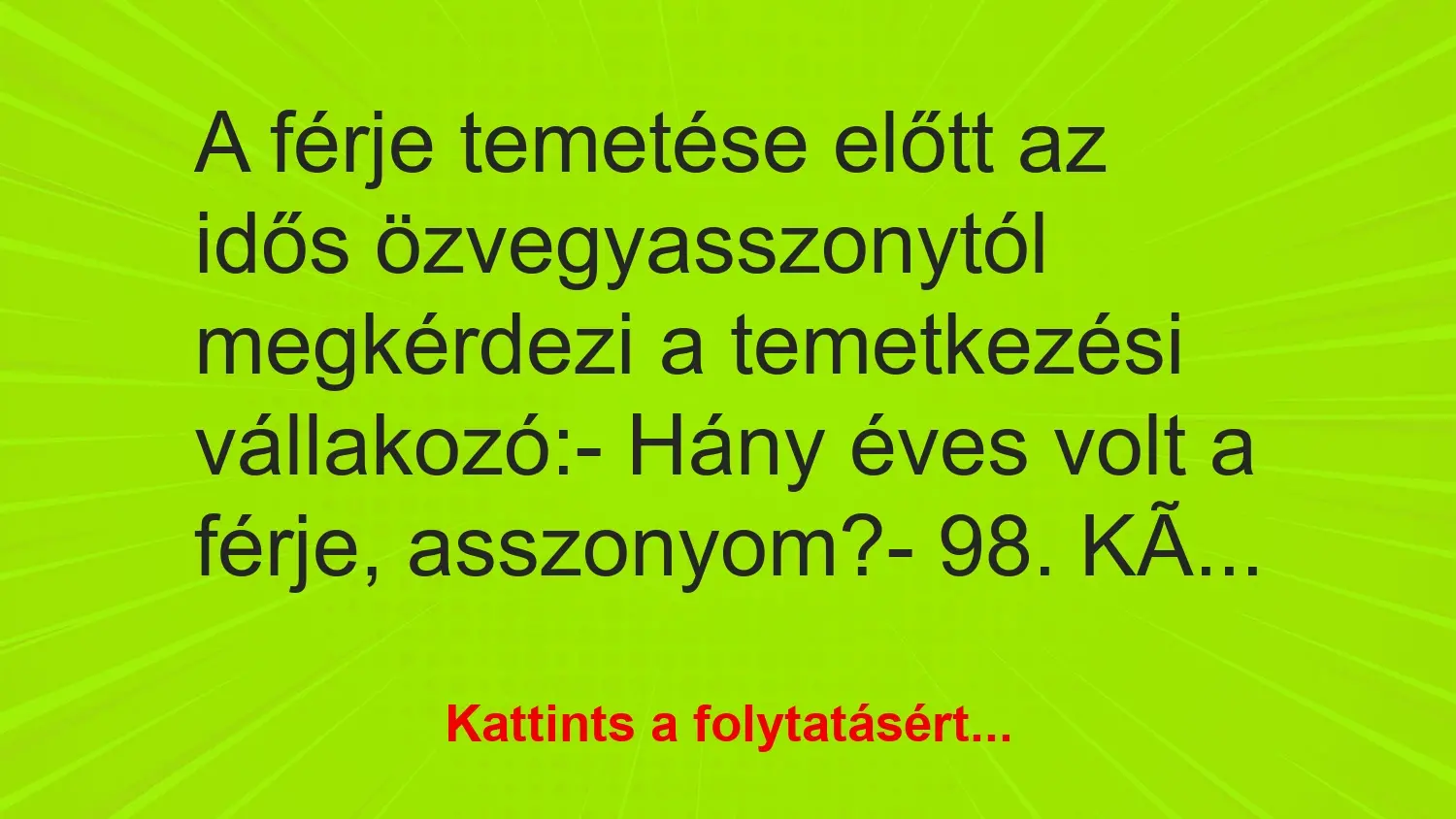 vicc ferje temetese elott